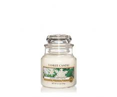 YANKEE CANDLE Sparkling Snow Candle, Glass, WeiÃ, S