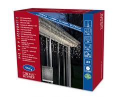 Konstsmide 2741-103 LED Eisregen Lichtervorhang / für Außen (IP44) / 24V Außentrafo / 96 warm weiße Dioden / transparentes Kabel