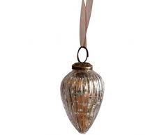 Bollywood Weihnachtskugel, Glas, Silber, 1