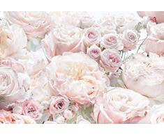 Komar Fototapete Spring Tapete, Wanddekoration, Rosen, Schlafzimmern, Romantik, Blumenmotiv-8-976, Bunt, 368 x 254 cm, 8 Teile