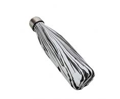 BonBon 500 ml vakuumisolierte Wasserflasche | doppelwandige Edelstahl-Cola-Form Reise Sport Wasserflasche – BPA-frei, hält Ihr Getränk heiß und kalt (Zebra)