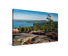 Calvendo Premium Textil-Leinwand 75 cm x 50 cm quer, Blick vom Skuleskogens Nationalpark in den SchÃ¤rengarten der Ostsee, Schweden | Wandbild, Bild auf Leinwand, Leinwanddruck Natur Natur