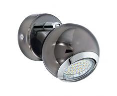 EGLO BIMEDA Spot, Stahl, GU10, 3 W, nickel-nero, chrom