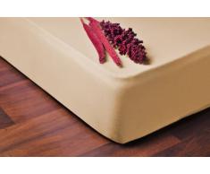 DecoKing 03831 Spannbettlaken 90 x 200-100 x 200 cm Jersey Baumwolle Spannbetttuch Baumwolle Creme