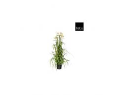 MICA Decorations Pom Federgras Kunstpflanze, PVC, grün, 45 x 45 x 120 cm, 2-Einheiten