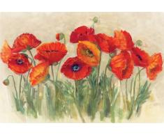 Magic Slice, Schneidebrett von Naomi McBride, rutschfest, 19 cm x 27,9 cm, Party-Größe, mit Traubenmuster Vibrant Poppies