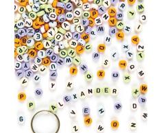 Baker Ross Buchstaben-Perlen - zum Basteln für Kinder - Schmuck für Armbänder und Ketten - 400 Stück