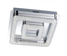 Honsel Leuchten 23022 Deckenleuchte, Metall, 24.6 W, chrom, 24 x 24 x 8 cm