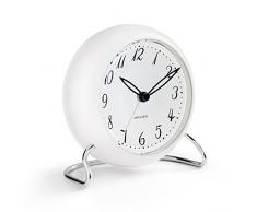 Rosendahl 43670 Arne Jacobsen Tischuhr mit Alarm, Ø 11 cm, weiß