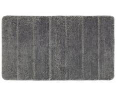 Wenko Badteppich Steps Mouse Grey Badematte, Rutschhemmend, Außergewöhnlich Weiche und Dichte Qualität, Polyester, Grau, 120 x 70 x 0.1 cm