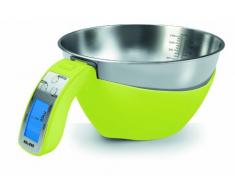 IBILI Digitale Küchenwaage mit Schüssel 5 kg, Edelstahl, grün/Silber, 28 x 28 x 13 cm, 2-Einheiten