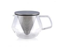 Kinto Carat Teekanne aus Glas mit Filter in cciaio