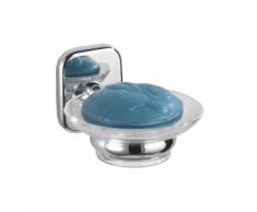 WENKO 17850100A Seifenablage Ribera - Seifenschale, Zinkdruckguss, 11 x 7 x 13.5 cm, Chrom