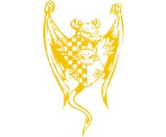 INDIGOS 4051095039884 Wandtattoo W344 Drachen Wandauskleber in 3 Größen, 80 x 47 cm, gold