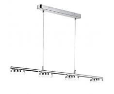 Reality Leuchten Pendelleuchte, 4x 4 W SMD-LED inklusive, Länge 77 cm, Höhe 120 cm, chrom R32414106