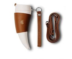 Ziege Story Kaffee Tasse, 350 ml, Braun Kunstleder