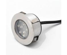 Konstsmide Mini LED Bodenspots 7654-000 3er Set B: 7cm T: 7cm H: 3,5cm / IP44 / Edelstahl / klares Glas