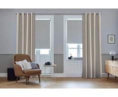 SG Home Ösenvorhang nach Maß Sand, 270L/130W, Jades verfügbar - Andere Größen verfügbar