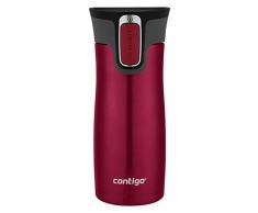 Contigo Thermobecher West Loop Autoseal, Edelstahl Isolierbecher, Reisebecher, Kaffebecher To Go, auslaufsicher, 100% dicht, hält bis zu 5h heiß/12h kalt, 470 ml, BPA frei, Raspberry