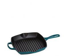 LE CREUSET 20183266420422 GRILLPFANNE QUADRATISCH SIG 26 cm DEEP Teal, Gusseisen