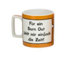 Sheepworld Wortheld Tasse 42470, Tasse mit Spruch Burn out, Kaffee-Tasse aus Porzellan