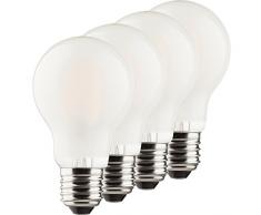 MÜLLER-LICHT 4er-SET Retro-LED Lampe Birnenform ersetzt 40 W, Glas, E27, matt, 4 Stück