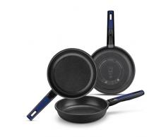 BRA Advanced Pfannenset, Aluminium/Bakelit, schwarz, 18 cm, 3-Einheiten