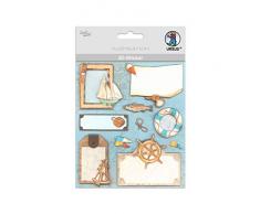 3D Sticker, selbstklebend, ideal zur Kartengestaltung zum Dekorieren von Anhängern und Geschenken und verzieren von Lichterketten, mit verschiedenen maritimen Motiven