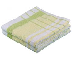 Gözze Handtuch 2er-Set, 100% Baumwolle, 50 x 100 cm, Berlin, Streifen, Vanille/Limone, 102-1117-A4