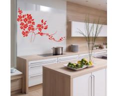 INDIGOS 4052166143653 Wandtattoo W657 sehr schÃ¶ne Blume Wandaufkleber 80 x 58 cm, rot