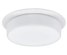 LED 7,5 Watt Decken Einbau Leuchte Metall weiß Wohnzimmer Glas Beleuchtung Eglo 91738