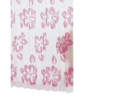 RIDDER 32352S-350 Duschvorhang Folie ca. 180 x 200 cm, Flowerpower rosa inklusive Ringe