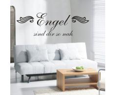 INDIGOS 4250380509709 Wandtattoo w042 Spruch Engel sind dir so nah Frau Sexy Girl, 120 x 38 cm, braun