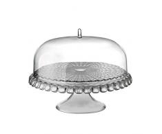 Guzzini, Tortenplatte Mit Fuß Und Haube, Ø36 x h28 cm