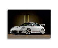 Premium Textil-Leinwand 75 x 50 cm Quer-Format Porsche GT3RS 4,0 | Wandbild, HD-Bild auf Keilrahmen, Fertigbild auf hochwertigem Vlies, Leinwanddruck von Stefan Bau