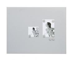 Deknudt Frames S58MN3 Magnetwand und Magnete 40x50 Magnetwand Mattsilber + 8 runde Magnete Metall Magneetbord en magneten