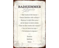 Schatzmix Badezimmer Regeln…abschalten, wohlfühlen, relaxen Spruch blechschild