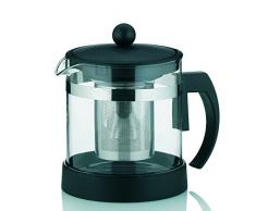 Kela 11458 Teekanne aus Glas mit Edelstahl-Siebeinsatz, 1.0 l, Auron