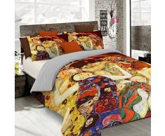 Sogni Dautore Italian Bed Linen Bettbezug, Doppelte, 100% Baumwolle, Multicolor SD58, DOPPEL