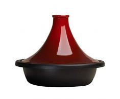 Le Creuset Gusseisen-Tagine, Rund, Ø 31 cm, Für alle Herdarten, Induktion und Backofen geeignet, Kirschrot
