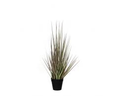 MICA Decorations Gras violett in Plastik Topf d10cm-h53cm Kunstpflanze, PVC, Purple 30 x 30 x 53 cm, 48-Einheiten