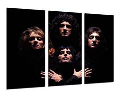 Wandbild - Queen, Freddie Mercury, Brian May, Rockmusik, Bohemian Rhapsody, 97 x 62 cm, Holzdruck - XXL Format - Kunstdruck, ref.26519