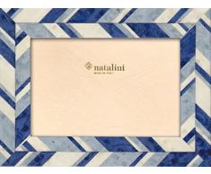 Natalini J-Louis Azzurra 10X15 Bilderrahmen mit Unterstützung für Tisch, Tulipwood, Hell-blau, 10 X 15 X 1,5