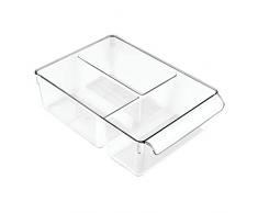 iDesign 41430EU Linus Pullz 8 für das Badezimmer mit Abtrennern, durchsichtig