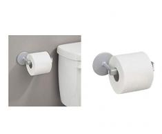 InterDesign 22130EU Metro Selbstklebender Toilettenpapierhalter fürs Badezimmer, rostfreiem Aluminium, silber, 6,6 x 7,6 x 8,4 cm