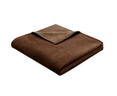 Biederlack Kuscheldecke 150 x 200 cm, Baumwolle 60%, Braun