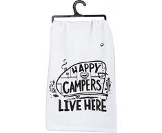 Primitives by Kathy Made You Smile Geschirrtuch, Baumwolle, LOL - Happy Campers, 28