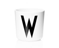 Design Letters Kids Persönliche Tasse Letter W weiß