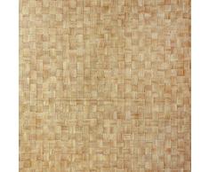 Klebefolie Stroh Optik, Dekofolie, Möbelfolie, Tapete, selbstklebende Folie, PVC, ohne Phthalate, braun, 45cm x 1,5m, Stärke 0,095mm, Venilia 53233