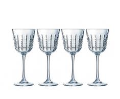 Cristal dArques L6627 Rendez-Vous Weißweingläser 4er Set aus hochwertigem Kristallglas, 4 Weingläser à 25 cl, dickwandig und robust, Kwarx-Glas